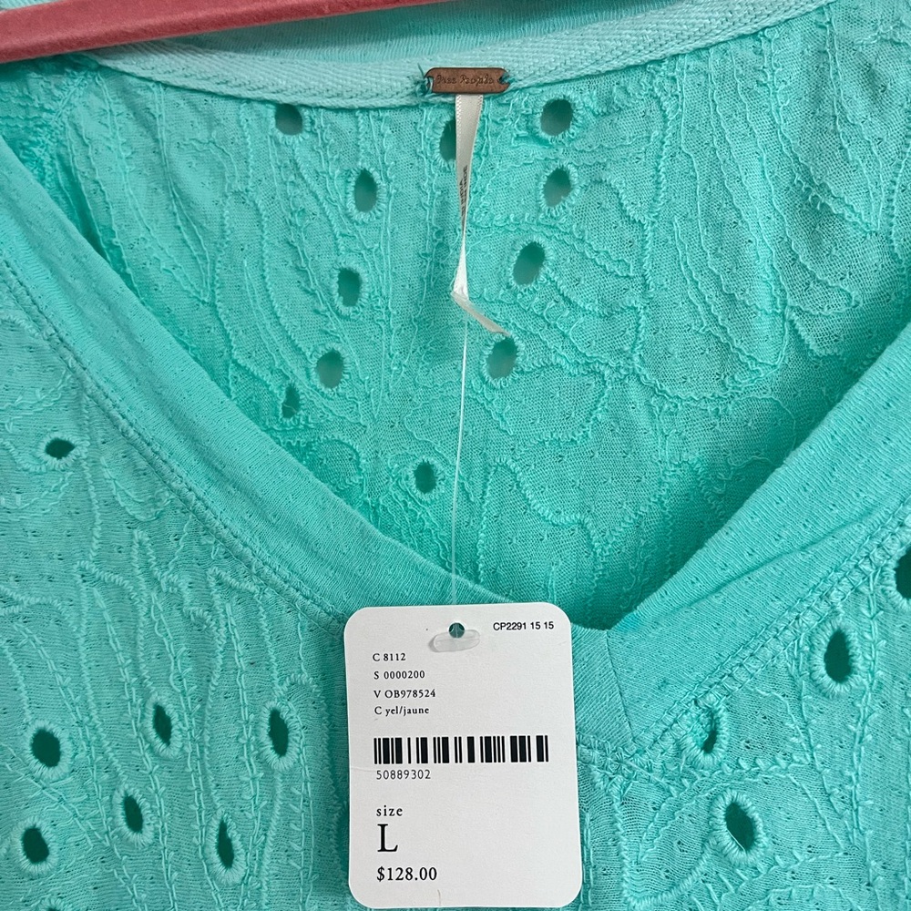 Free People Palm Springs Teal Ombre Swim Cover-Up - Picture 7 of 9